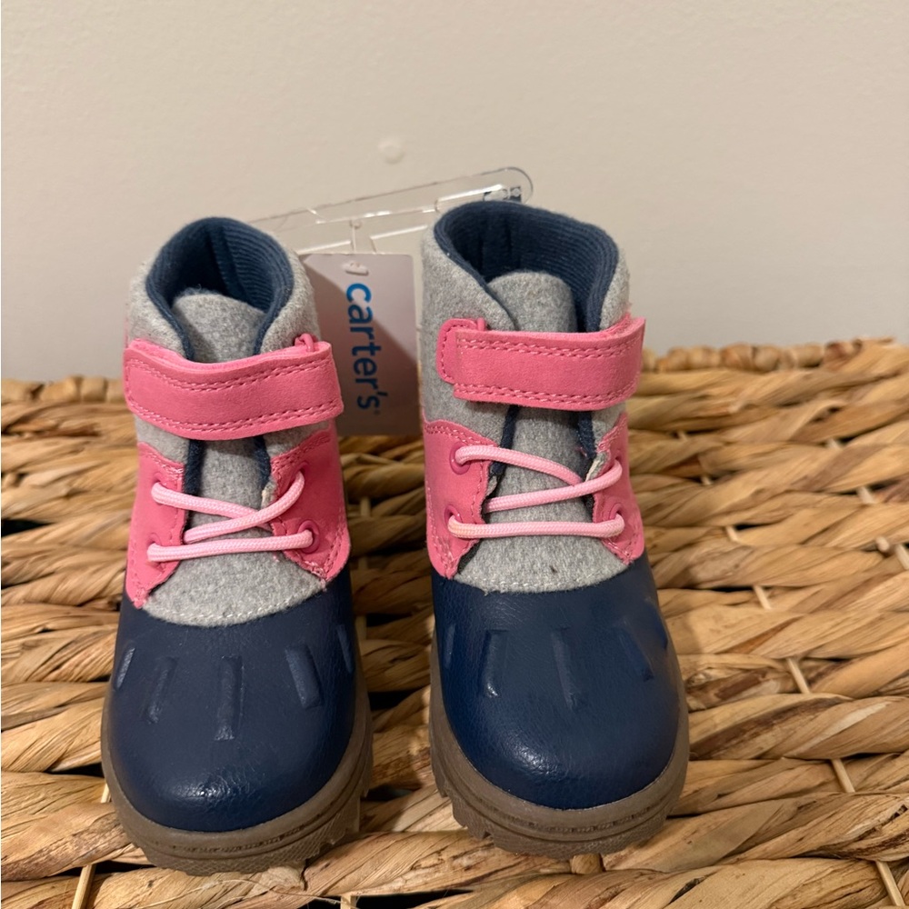 Carter's Navy and Pink Kids Boots